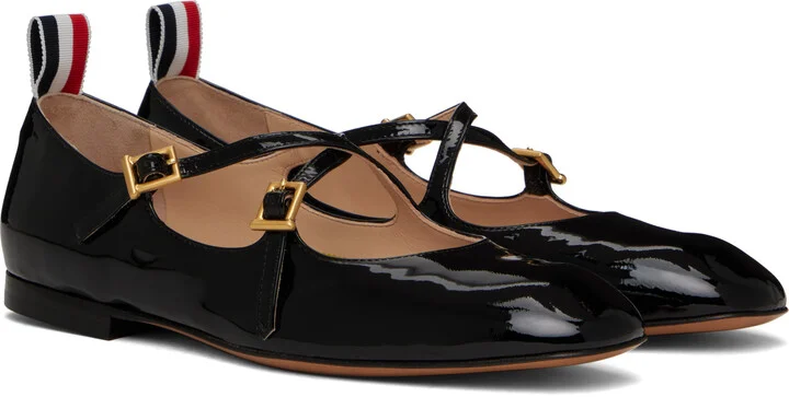 Thom Browne Black Thom John Ballerina Flats - Image 4