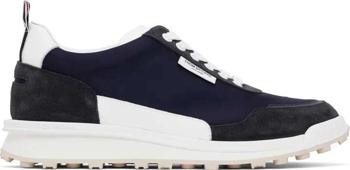 Thom Browne Blue Eco Nylon Alumni Sneakers