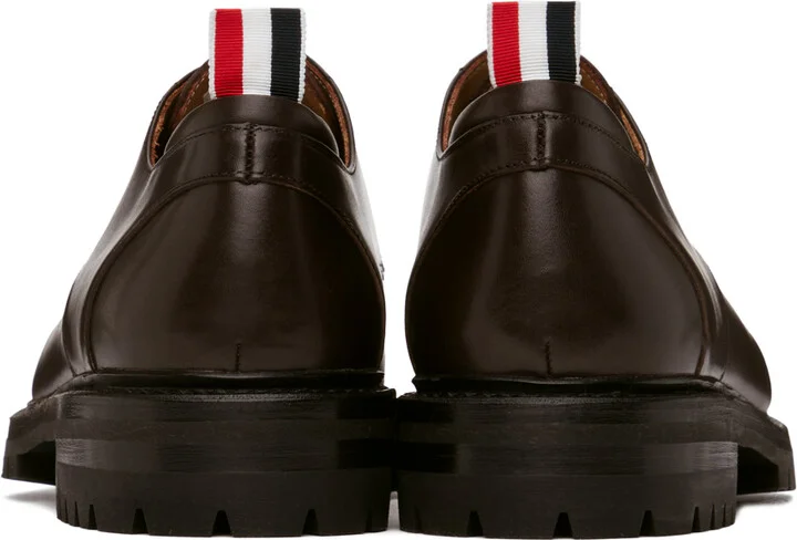 Thom Browne Brown Commando Sole Apron Stitch Derbys - Image 2