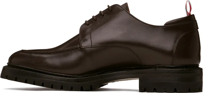 Thom Browne Brown Commando Sole Apron Stitch Derbys - Image 3