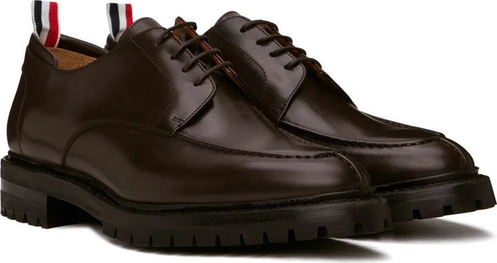 Thom Browne Brown Commando Sole Apron Stitch Derbys - Image 4