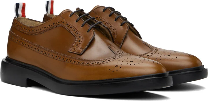 Thom Browne Brown Longwing Brogue Oxfords - Image 4