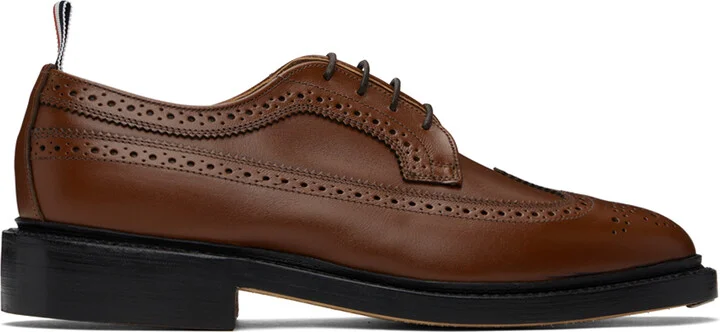 Thom Browne Brown Longwing Brogue Oxfords