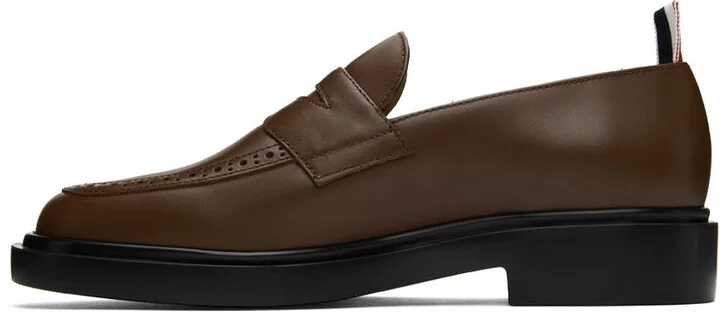 Thom Browne Brown Penny Loafers - Image 3