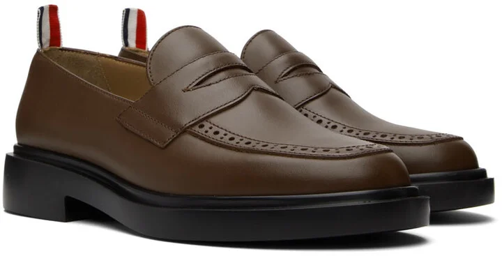 Thom Browne Brown Penny Loafers - Image 4