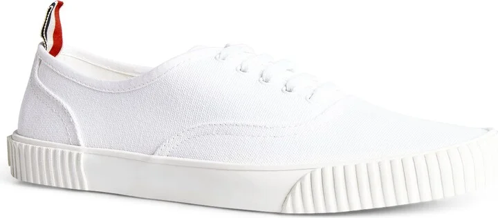 Thom Browne Canvas Vulcanized Heritage Sneakers - Image 4