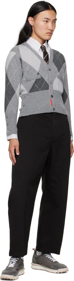Thom Browne Gray Double Tech Nylon Alumni Sneakers - Image 5