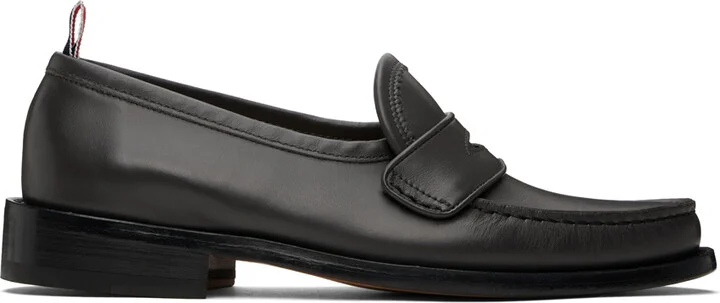 Thom Browne Gray Pleated Varsity Loafers