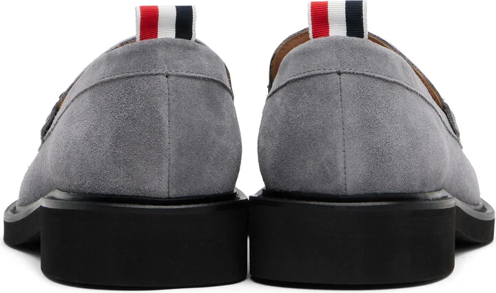 Thom Browne Gray RWB Tassel Loafers - Image 2