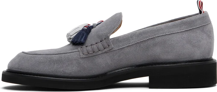 Thom Browne Gray RWB Tassel Loafers - Image 3