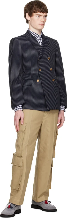 Thom Browne Gray RWB Tassel Loafers - Image 5