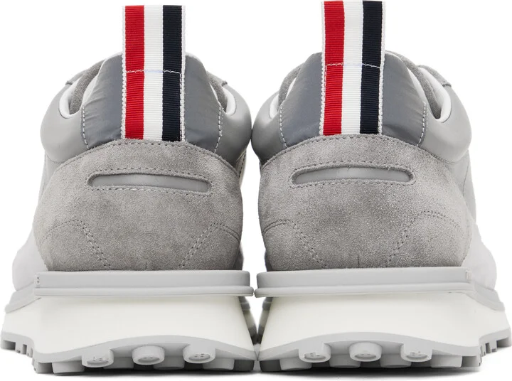 Thom Browne Gray Vitello Calf Alumni Sneakers - Image 2