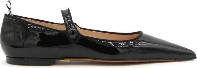 Thom Browne John Pointed-Toe 4-Bar Tab Flats