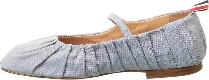 Thom Browne John Ruched Canvas Ballerina Flat - Image 2