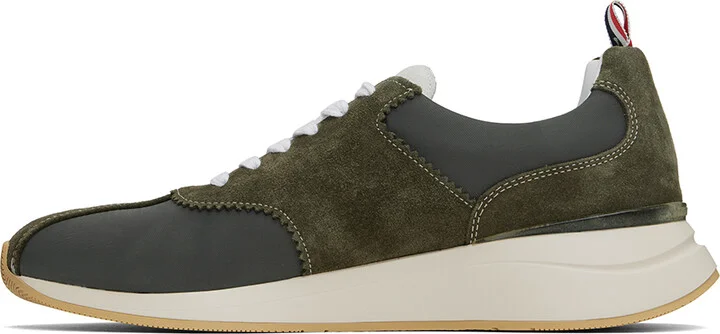 Thom Browne Khaki Nylon Sprinter Sneakers - Image 3