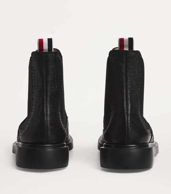 Thom Browne Leather Bow Chelsea Boots - Image 3