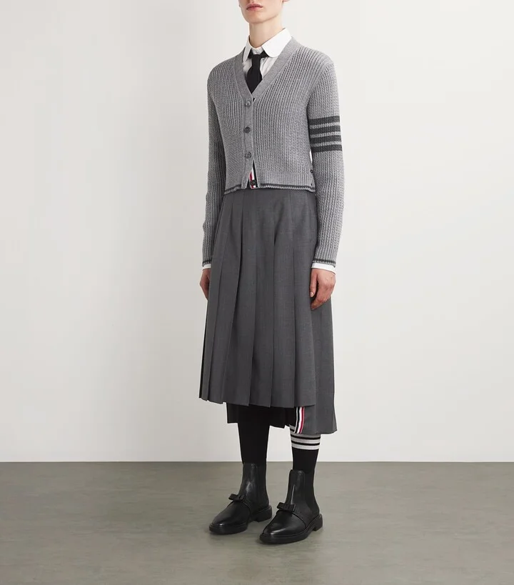 Thom Browne Leather Bow Chelsea Boots - Image 5