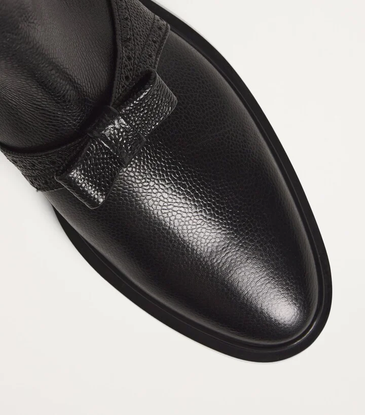 Thom Browne Leather Bow Chelsea Boots - Image 6