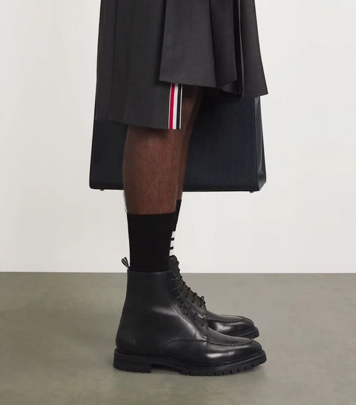 Thom Browne Leather Commando Boots - Image 2