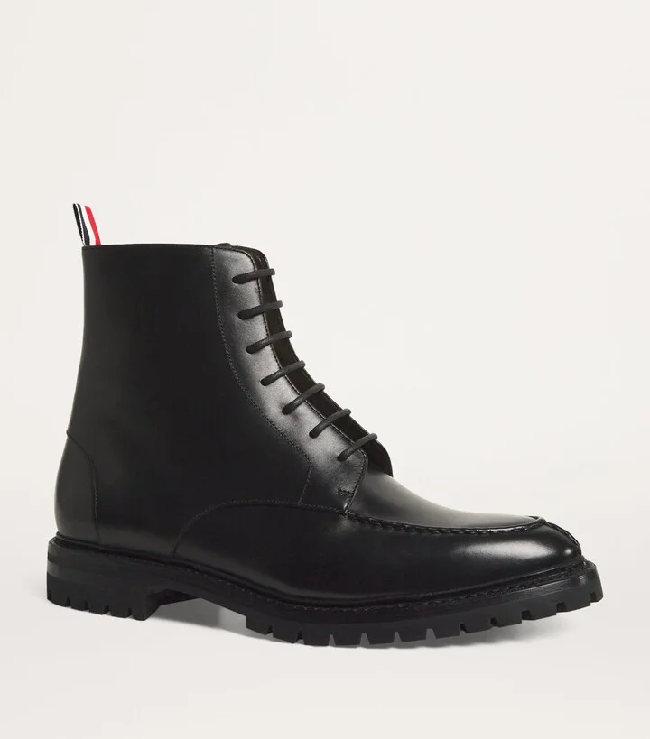 Thom Browne Leather Commando Boots - Image 4