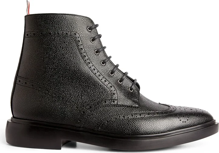Thom Browne Leather Lace-Up Boots