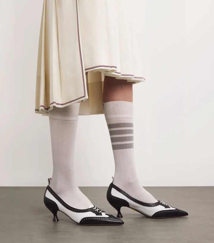 Thom Browne Leather Wingtip Pumps 55 - Image 2