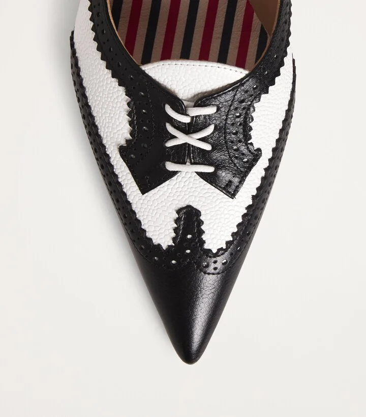 Thom Browne Leather Wingtip Pumps 55 - Image 5