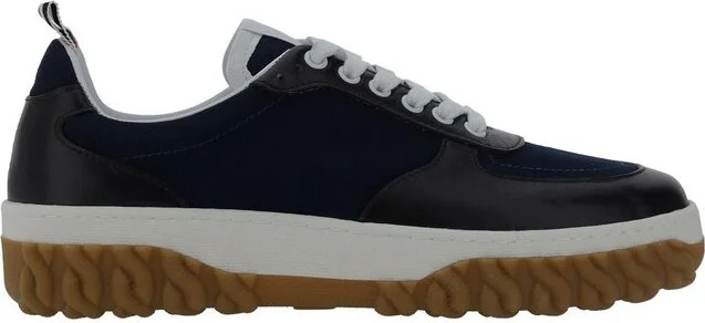 Thom Browne Letterman Panelled Lace-Up Sneakers