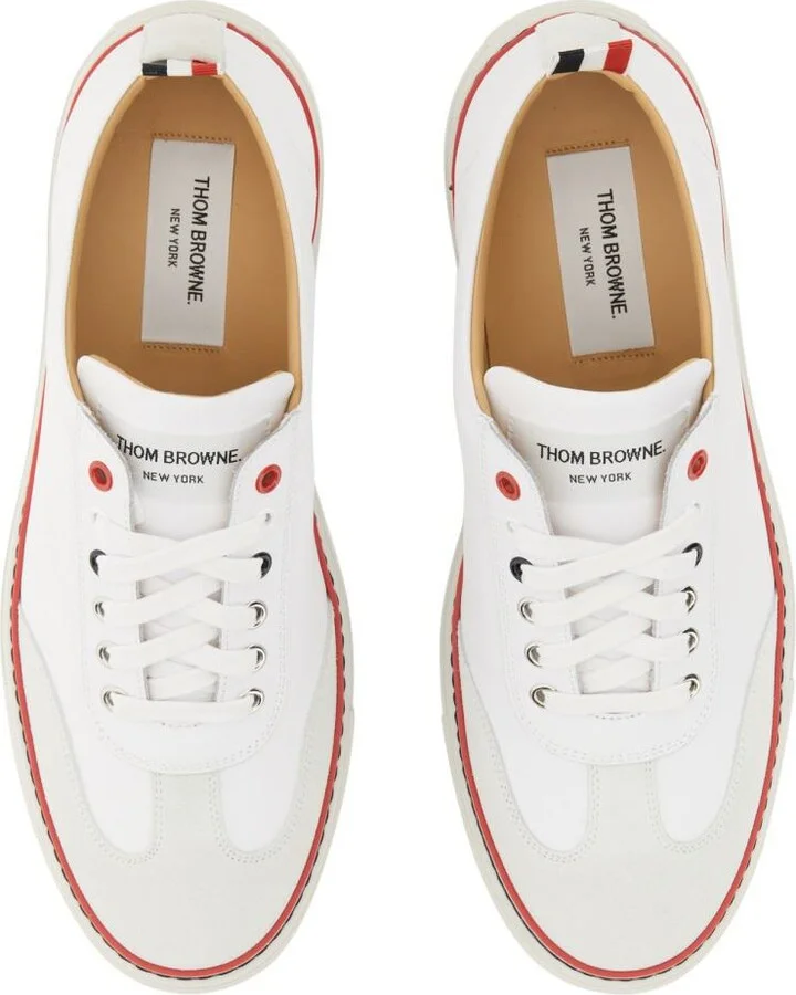Thom Browne Low-Top Leather Sneaker - Image 6
