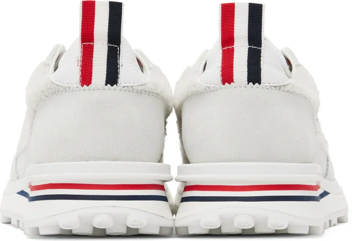 Thom Browne Off-White Shearling Tech Sneakers - Image 2