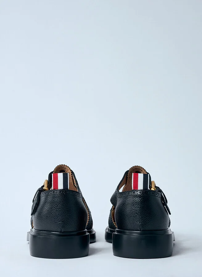 Thom Browne Pebble Grain Fisherman Sandals - Man Sandals Black Us - 08 - Image 5