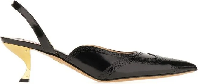 Thom Browne Pointed-Toe Slingback Pumps