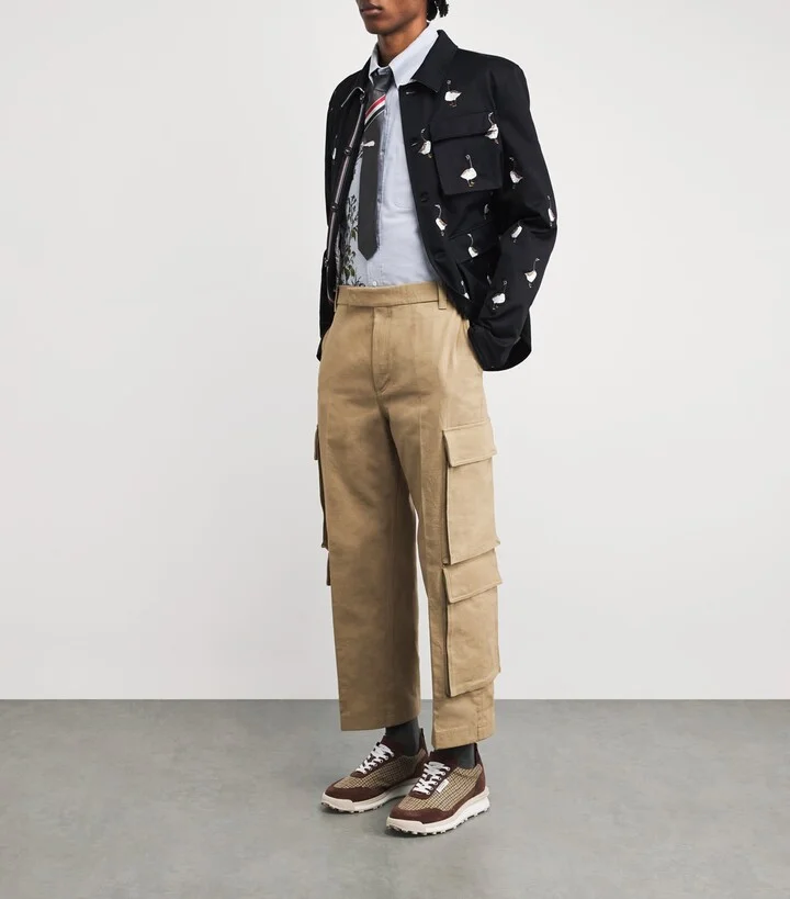 Thom Browne Suede Check Alumni Sneakers - Image 6