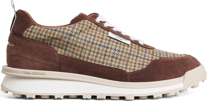 Thom Browne Suede Check Alumni Sneakers