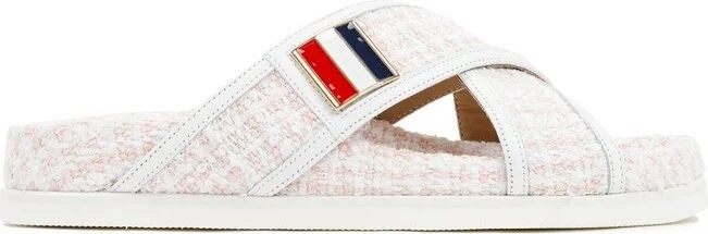 Thom Browne Tweed Open Toe Sandals
