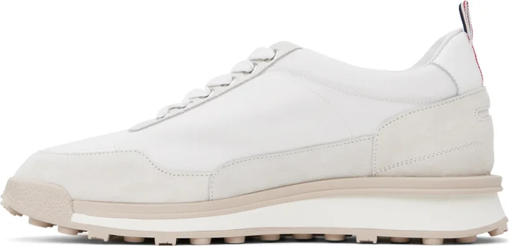 Thom Browne White Eco Nylon Alumni Sneakers - Image 3
