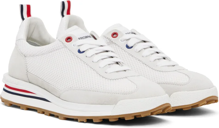 Thom Browne White Nylon Tech Sneakers - Image 4