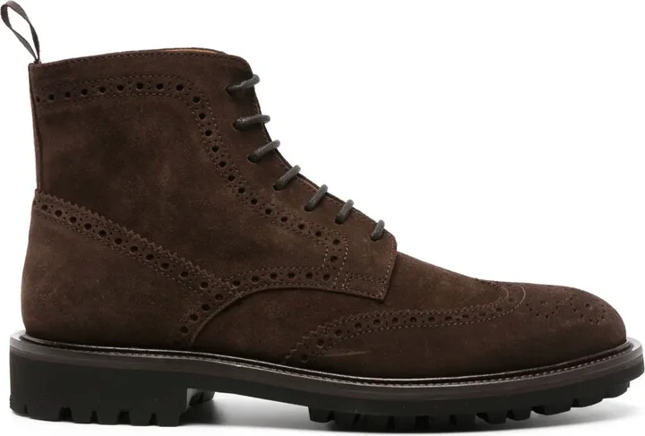 Thomas lace-up suede boots