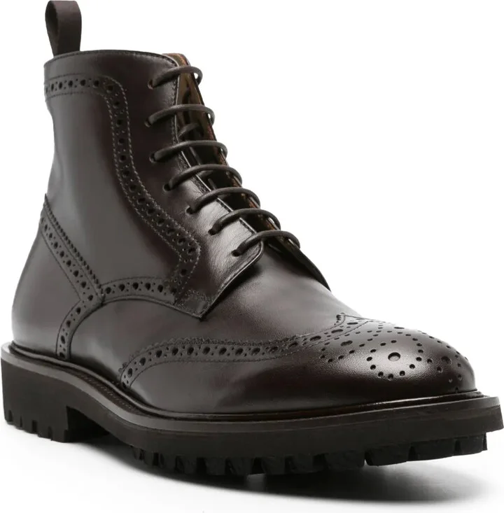 Thomas perforated-detailing leather boots - Image 2
