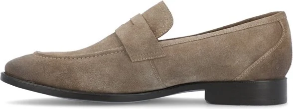 Thomas & Vine Bishop Medium and Wide Width Apron Toe Penny Loafer Grey - Image 3