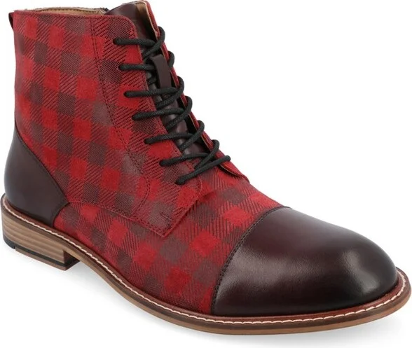 Thomas & Vine Delon Cap Toe Ankle Boot, Red