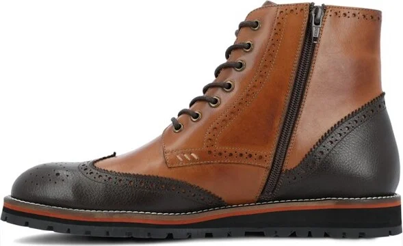 Thomas & Vine Elijah Wingtip Ankle Boot Tan - Image 2