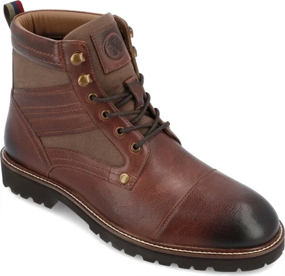 Thomas & Vine Feron Cap Toe Ankle Boot Brown