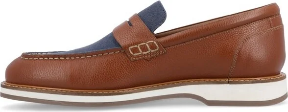 Thomas & Vine Kaufman Moc Toe Penny Loafer Cognac - Image 5