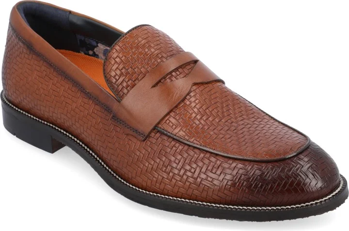 Thomas & Vine Men's Barlow Apron Toe Penny Loafers Dress Shoes