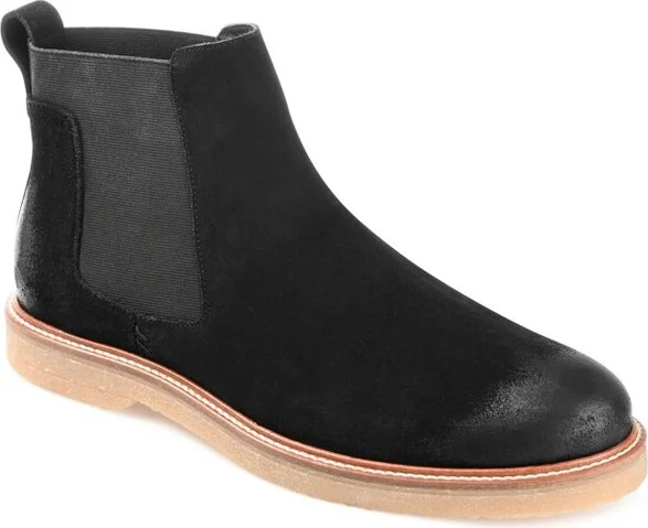 Thomas & VIne Men's Cedric Plain Toe Chelsea Boot Black