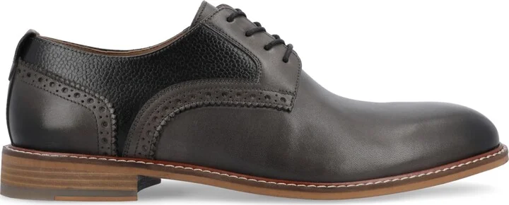 Thomas & Vine Men's Clayton Plain Toe Brogue Derby Shoe - Image 2