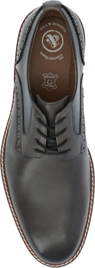 Thomas & Vine Men's Clayton Plain Toe Brogue Derby Shoe - Image 4