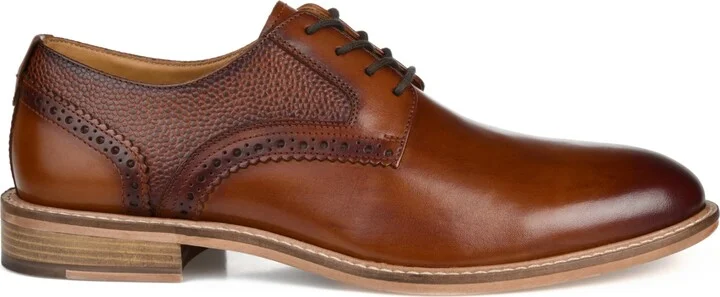 Thomas & Vine Men's Clayton Plain Toe Brogue Derby Shoe - Image 7