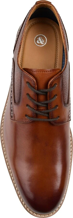 Thomas & Vine Men's Clayton Plain Toe Brogue Derby Shoe - Image 9